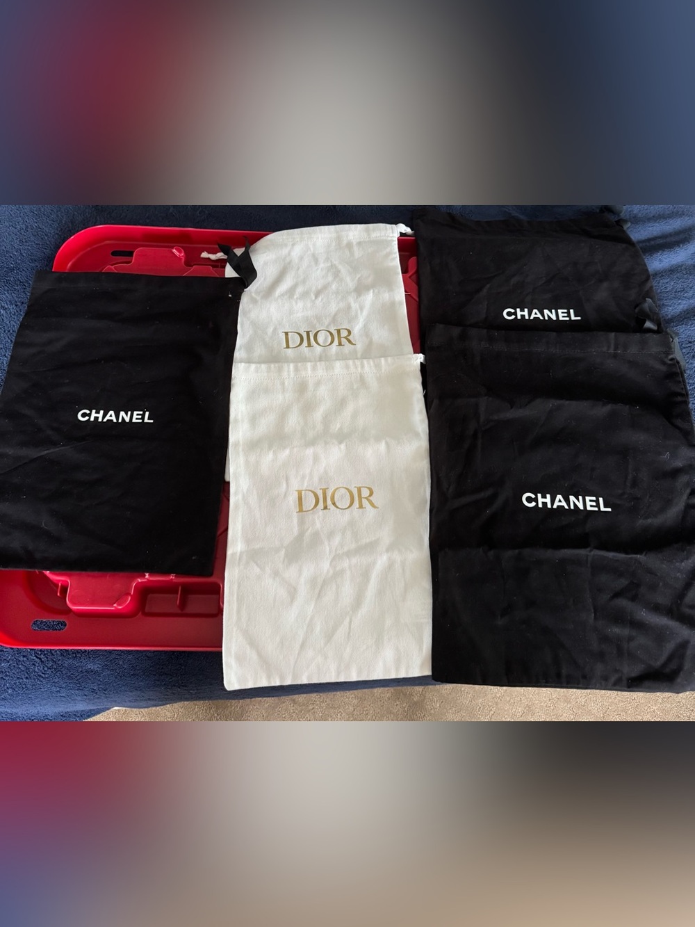 Set of 5 Dust Bags - Black and White